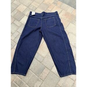 Free Assembly Women's Mid Rise Barrel Ankle Dark Wash Jeans Size 12 New W Tags